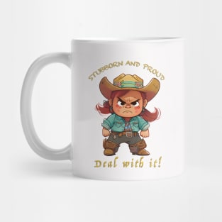 Little Girl Stubborn Deal With It Cute Adorable Funny Quote Mug